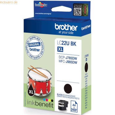 Brother LC22UBK Inkjet Cartridge Black LC22UBK BA75964
