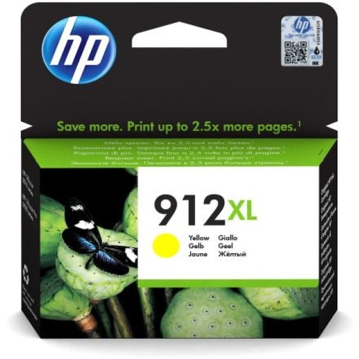 [3YL83AE] HP 912XL Cartuccia Originale Giallo Alta Capacità per Stampanti HP OfficeJet Pro 8010, 8020, 8022e
